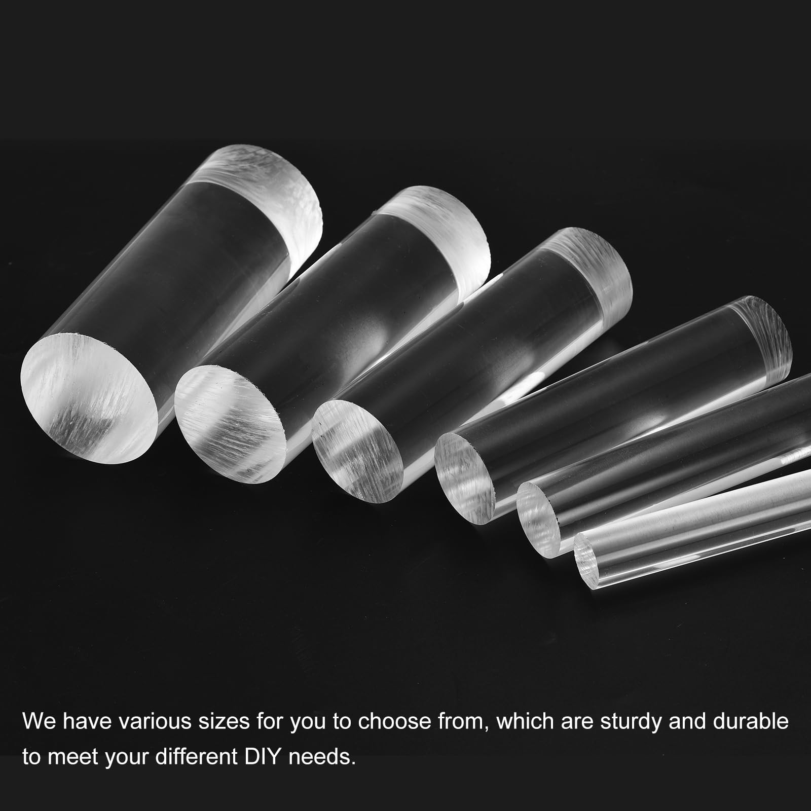 4pcs Acrylic Round Rods 13/16″ x 4″ Clear Acrylic Dowel Rods Sticks Plastic S…