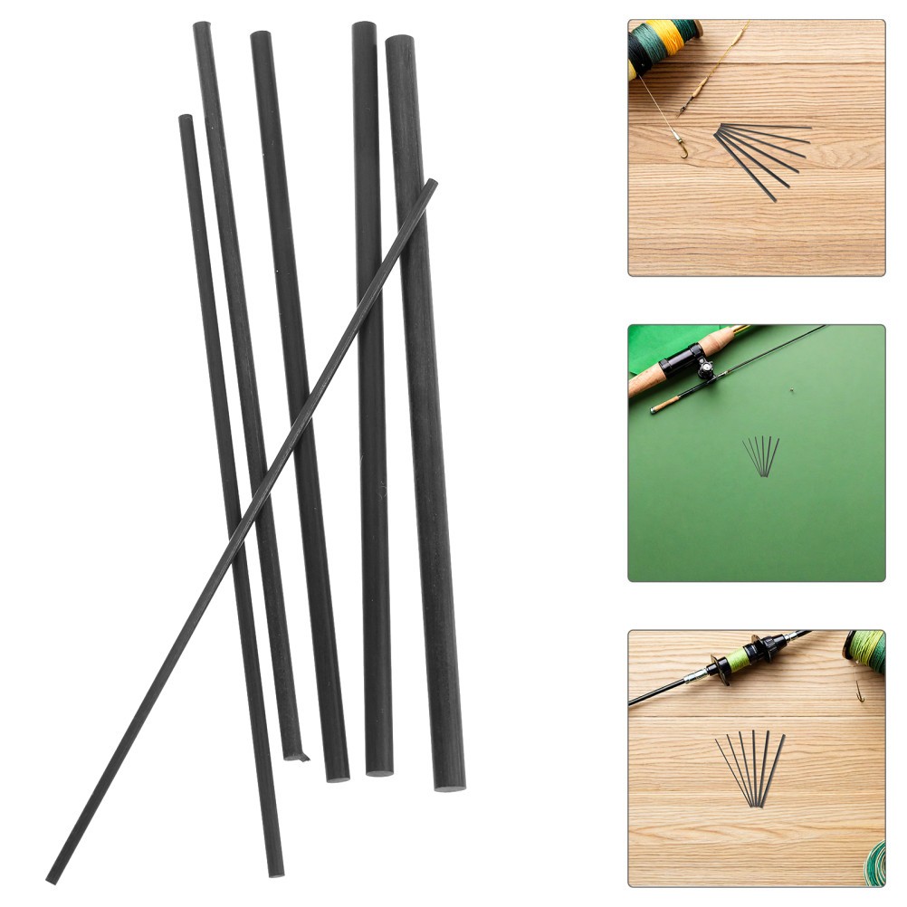 18Pcs Carbon Fiber Rod Repair Supplies Durable Fishing Pole Fixing Kit Black