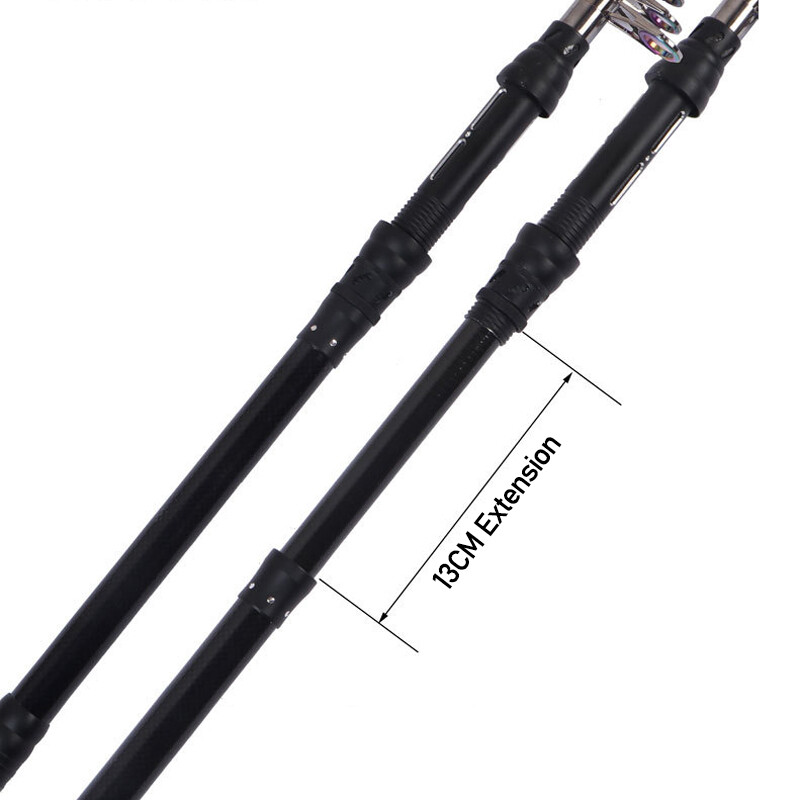 Mini Spinning Fishing Rod Carbon Fiber Telescopic Fishing Pole 1.8M-3M Saltwater