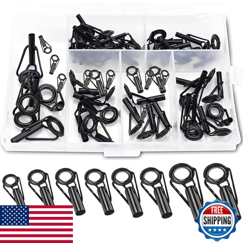 Zuihui 40 Pcs Fishing Rod Tip Repair Kit Rod Tip Repair Replacement Kit