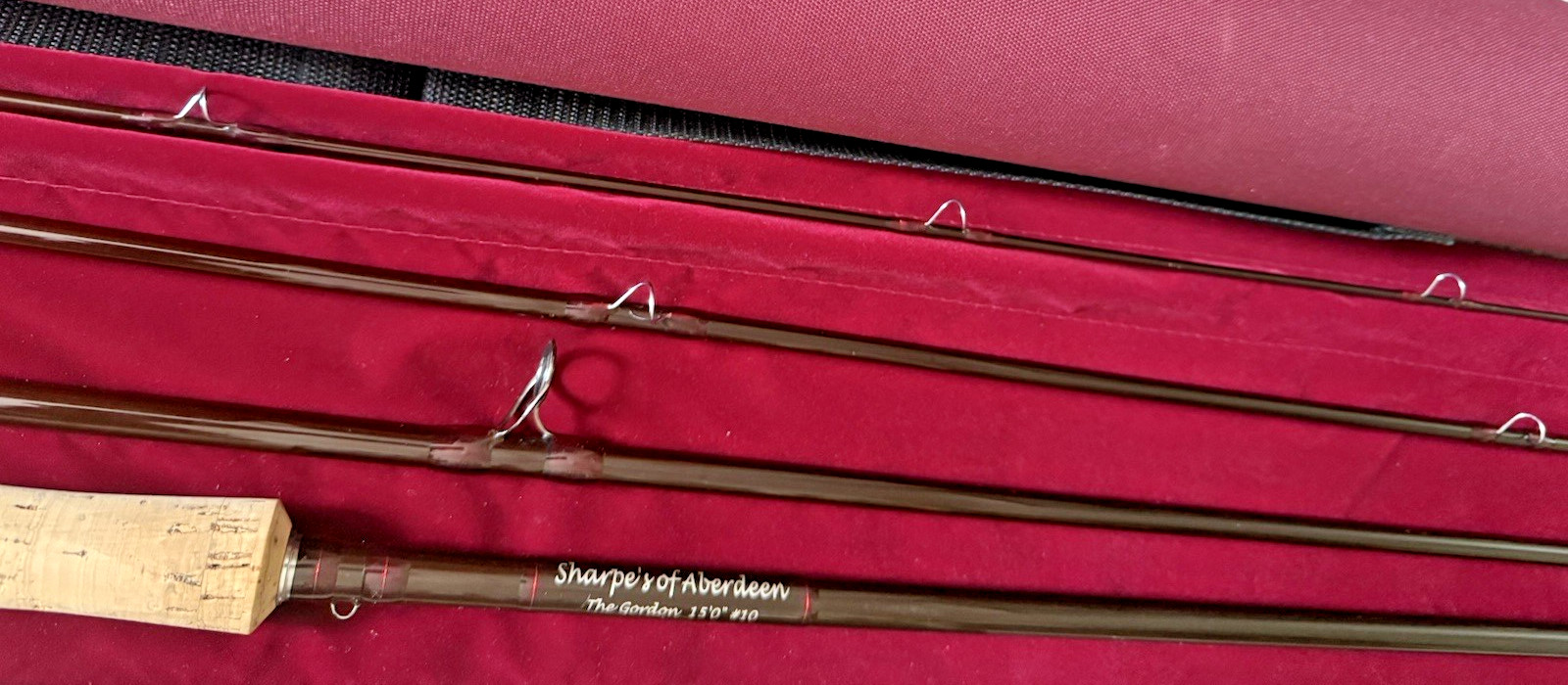 Sharpes Gordon 15 Foot #10 Carbon 4 Piece DH Salmon Fly Rod with Bag & Tube