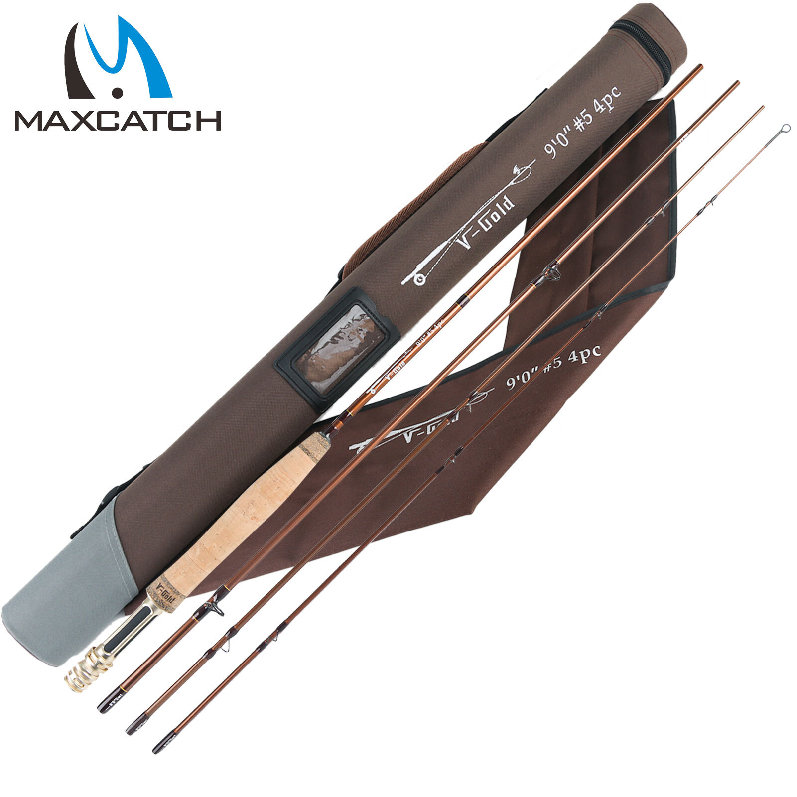 Maxcatch Gold Fly Fishing Rod – 4/5/6/8WT 9FT Fast Action Graphite IM12 W/ Tube
