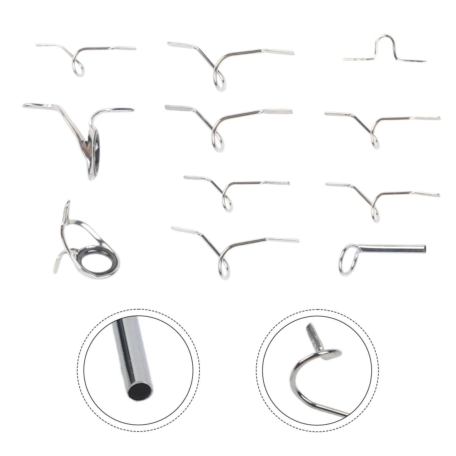 Fishing For Rod Guide Set with Hook Keeper and Stainless Steel Tip Top