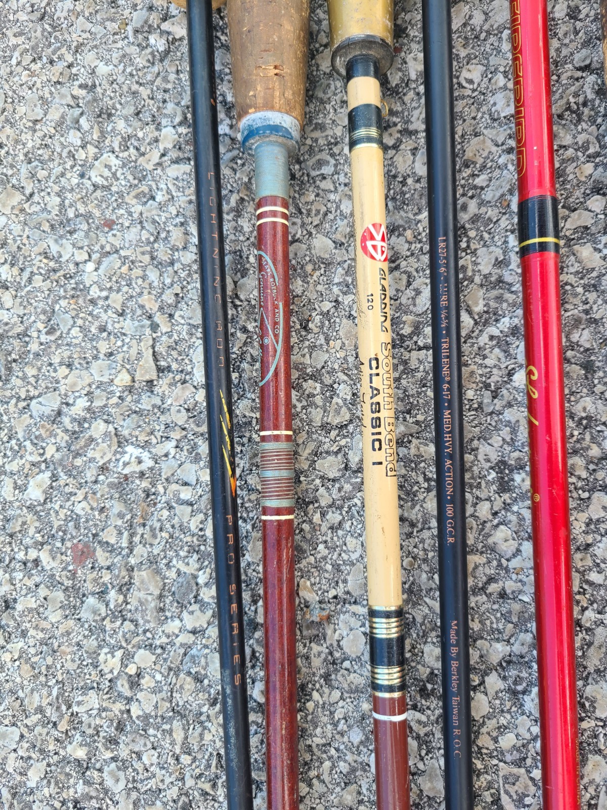 Vintage & Current Fishing Rods Mixed Lot Of 7 Poles