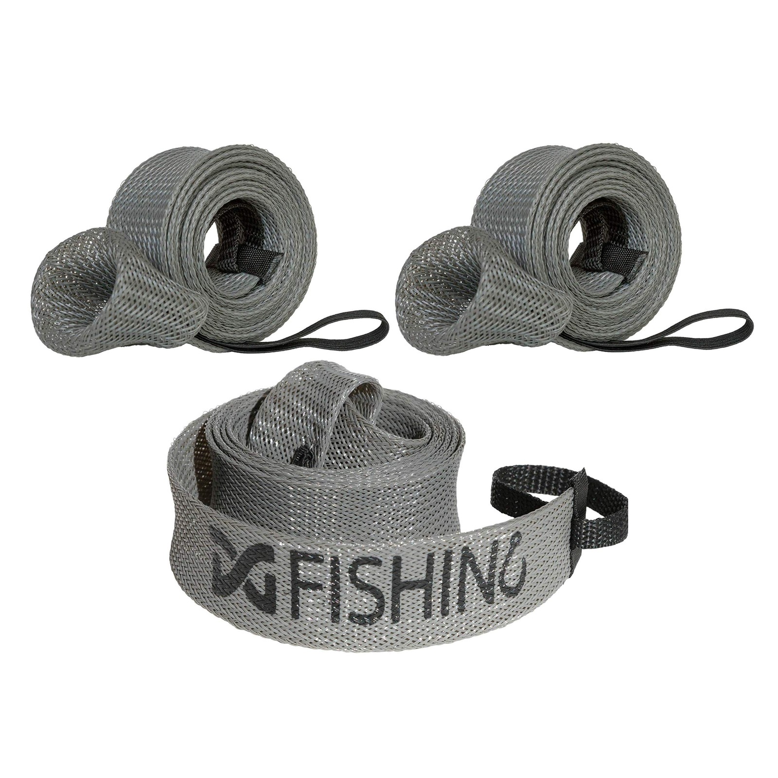 Fishing Rod Sleeve, 3 Pack, 7ft Casting Rod Protector/Sock/Cover (Gray)