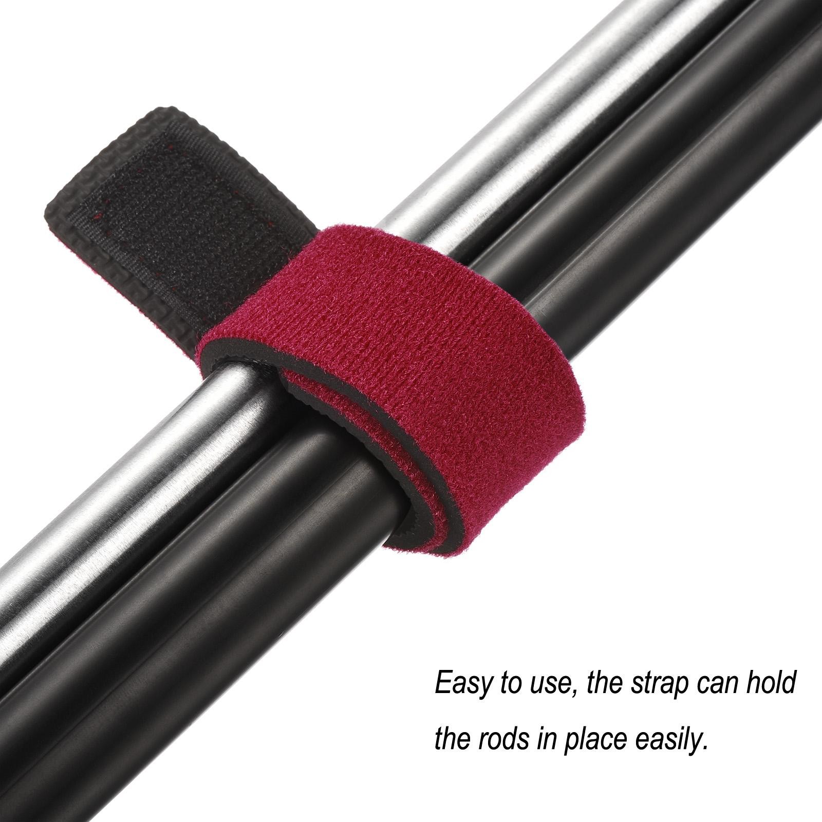6pcs Fishing Rod Strap, 25cm Stretchy Belts Holders Pole Sleeve Cover Multicolor