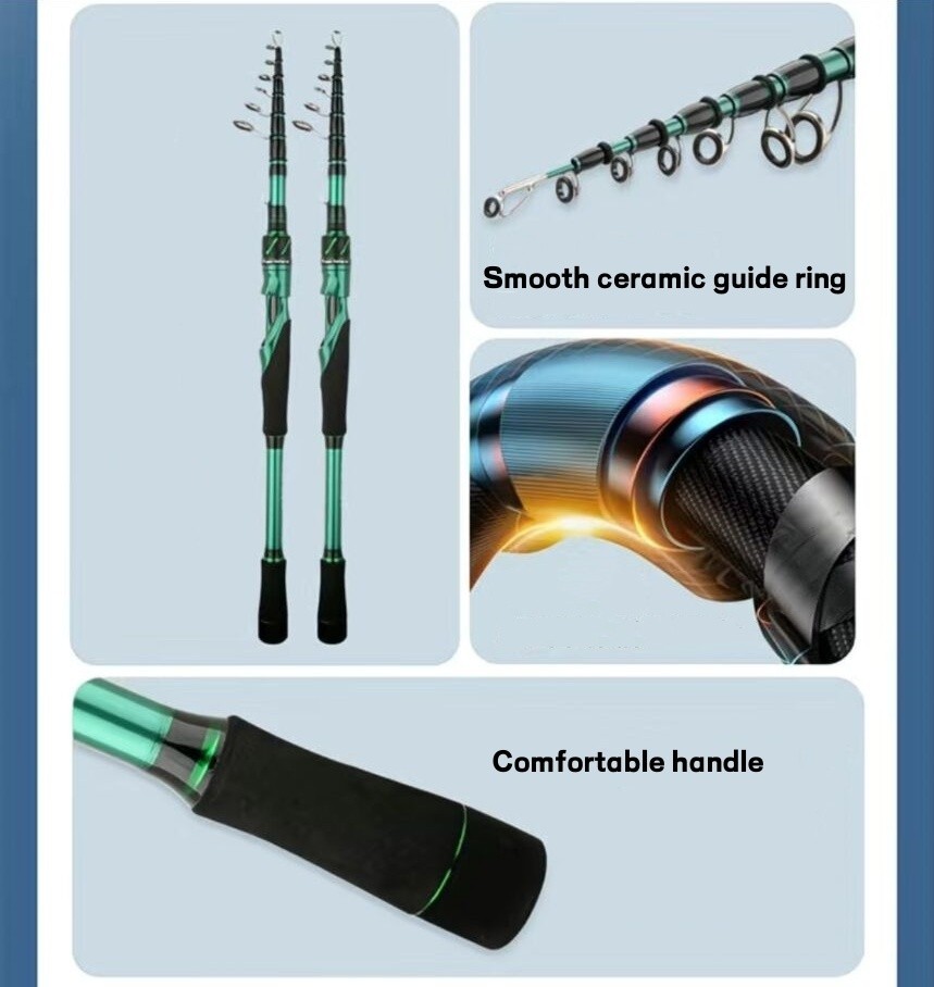 Telescopic Fishing Rod Carbon Fiber Spinning/casting Rod Fast Action Sensitivity