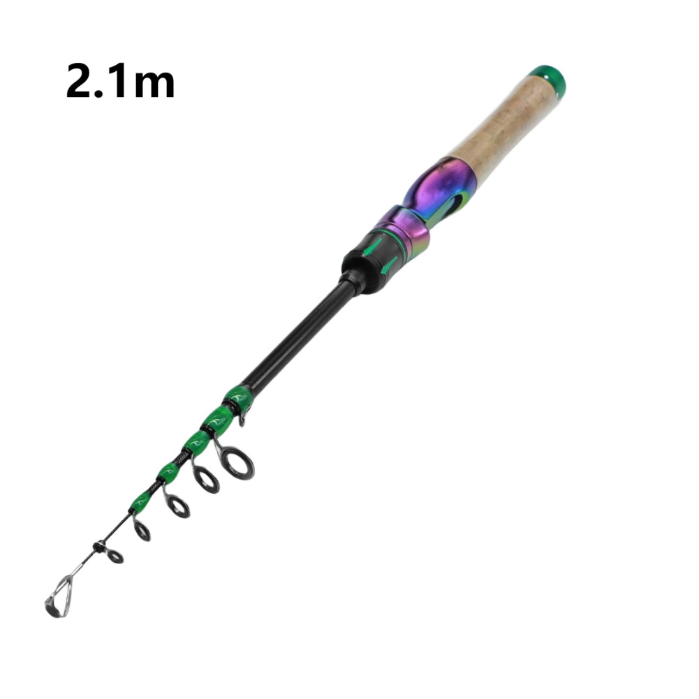 for ultra Light Carbon Telescopic Fishing Rod Collapsible Lure Rod 1.8m 2.1m
