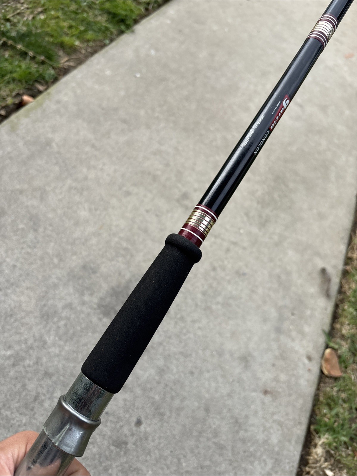 VTG GARCIA CONOLON Fishing Rod 2899-D 6’5” Heavy Action 30-80LB USA Wood Handle