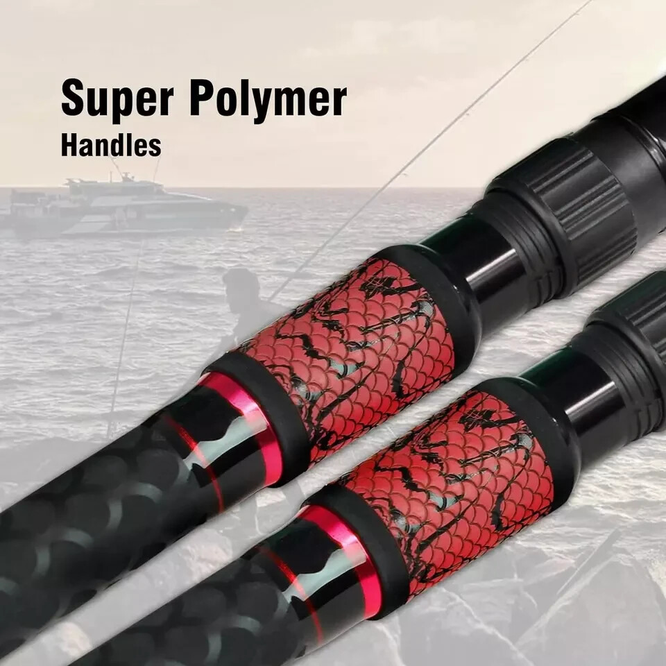 Surf Fishing Rod Graphite Travel Fishing Pole 2PC/3PC Portable Solid Carbon Fibe