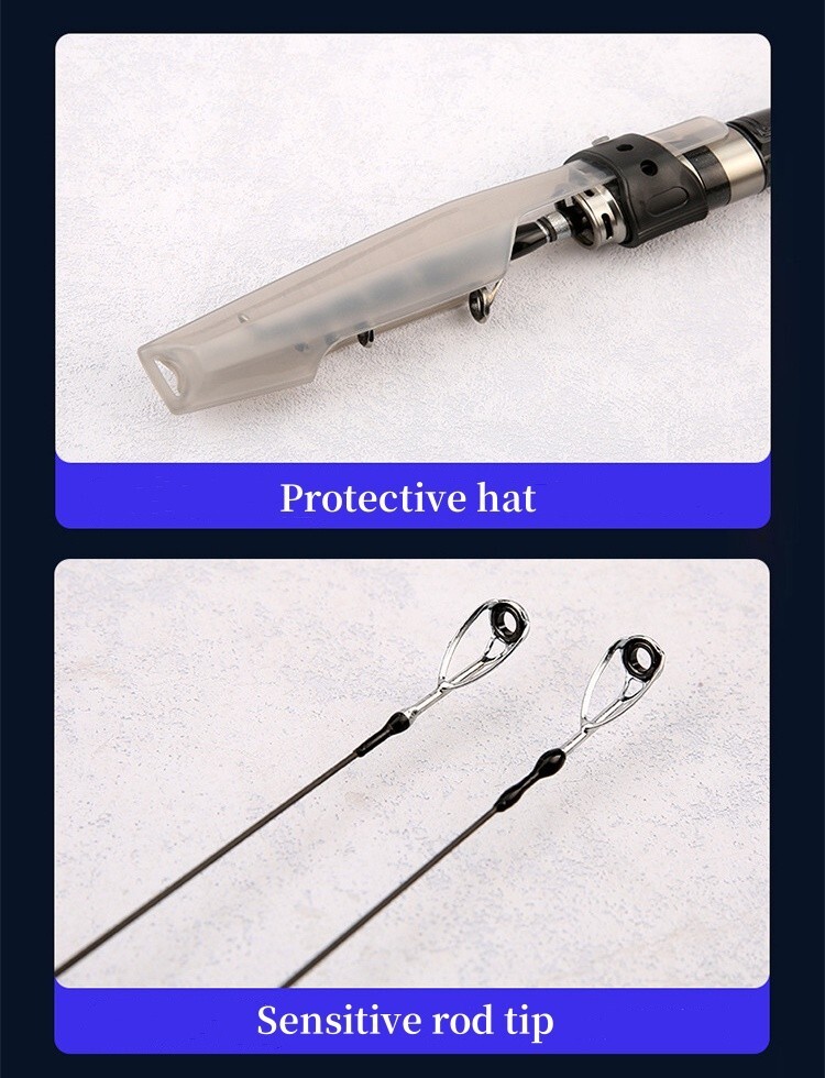 Telescopic Spinning Casting Rod 1.5m/1.68m/1.8m Portable Travel Rod Carbon Fiber