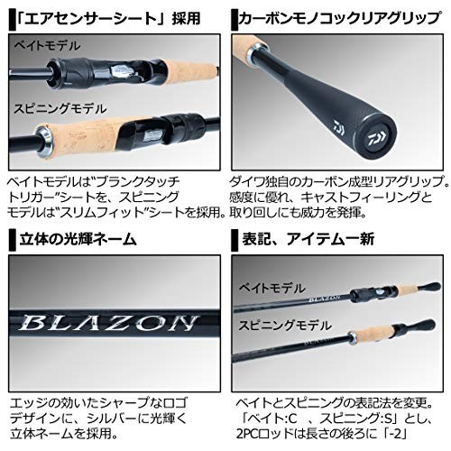 DAIWA 21 Blazon C64L-2BF 2 piece bait casting model