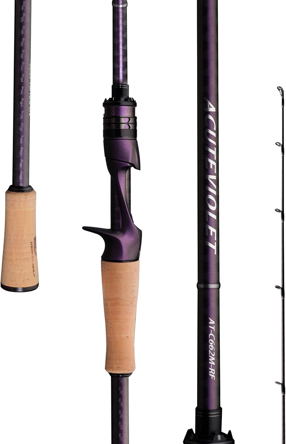 PURELURE ACUTEVIOLET Bass Fishing Rod Regular Fast Action Jerkbait Rod 2 Piece