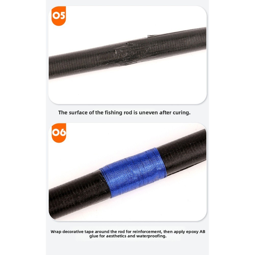 Carbon Fiber Repair Tube 10cm for Fishing Rod Joint For DIY Strengthening