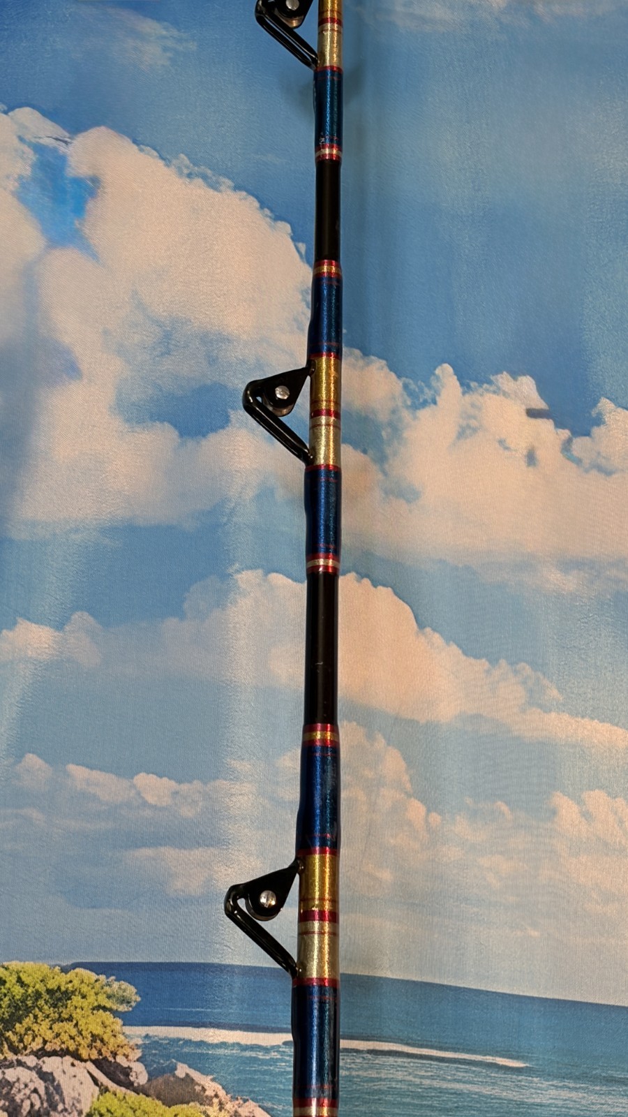 CALSTAR 74″ BT-6460-H Custom The Longfin 80lb Roller Guides Saltwater Tuna Rod