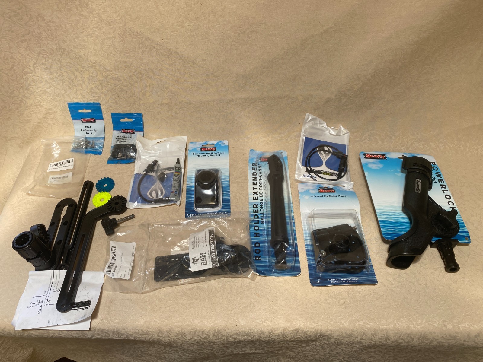 Scotty Fishing Supply Lot Downrigger Rod Holders Mounting Brackets Marine Gear