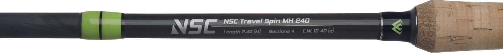 Mikado NSC Travel Spin 4 Piece Fishing rod MH 240cm 15-70g CW Lightweight