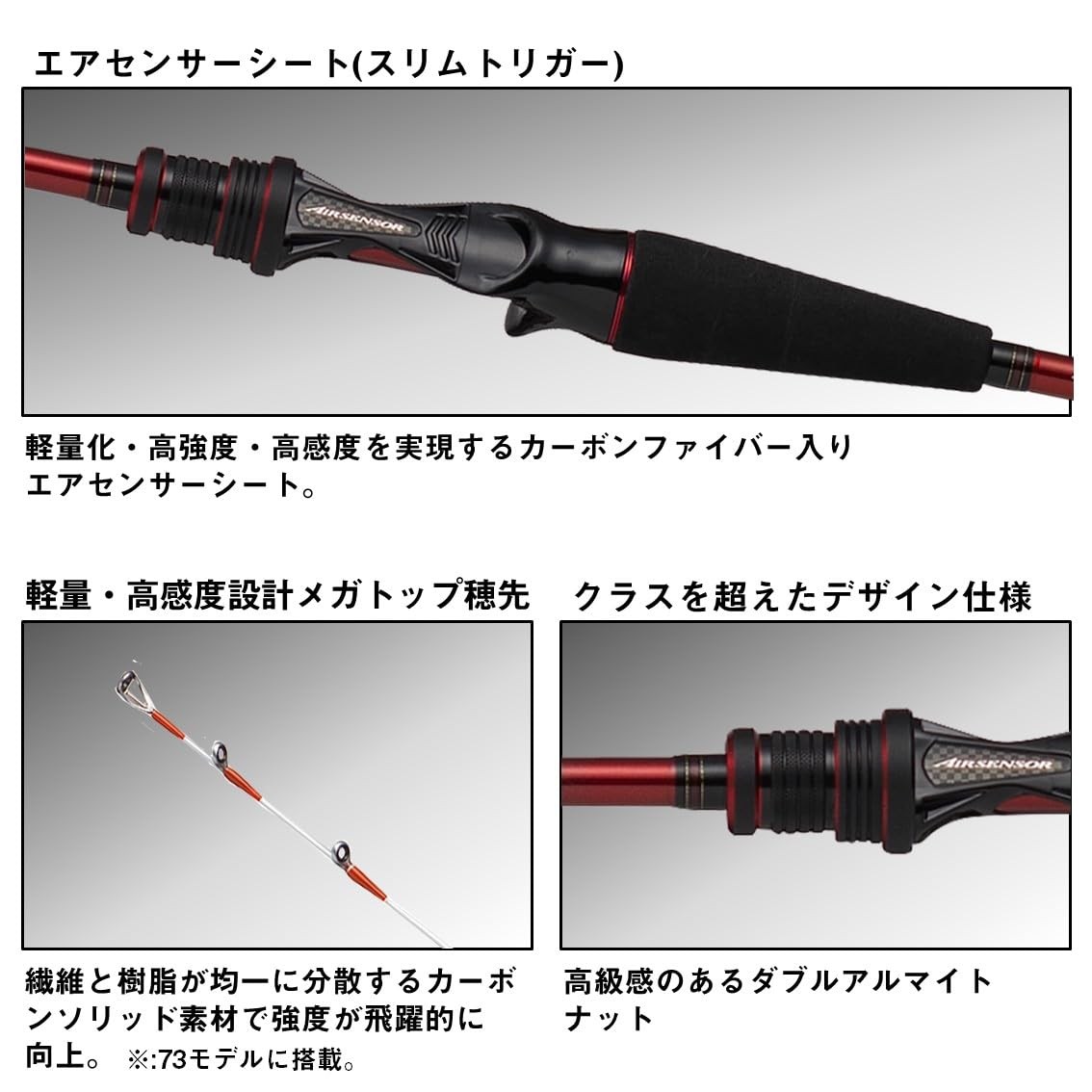 DAIWA Boat Rod Anastar Light Game 73 MH-190･K