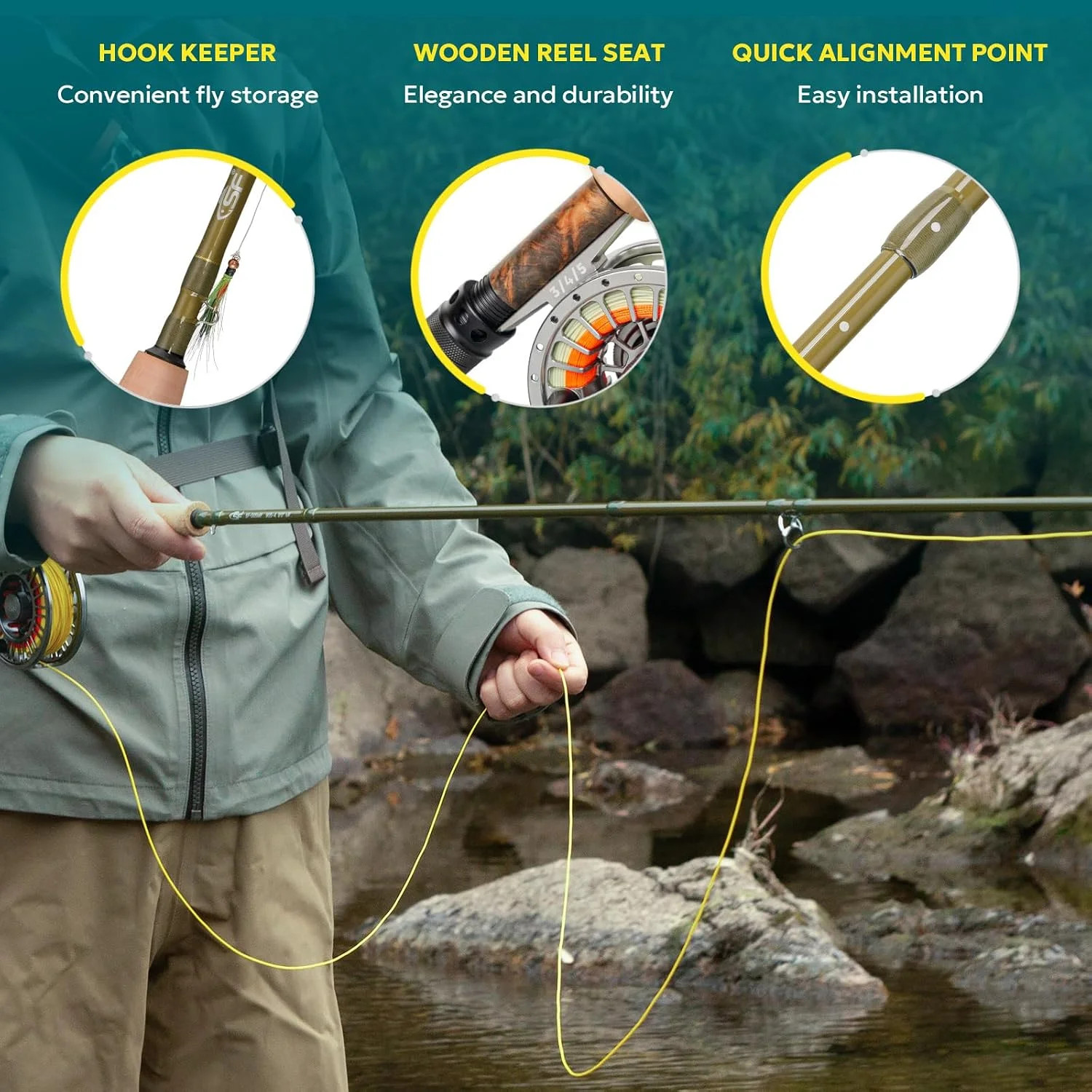 SF SF-005MP Fly Fishing Rod Advance Multi-Purpose Freshwater Fly Rod IM8 Carbon