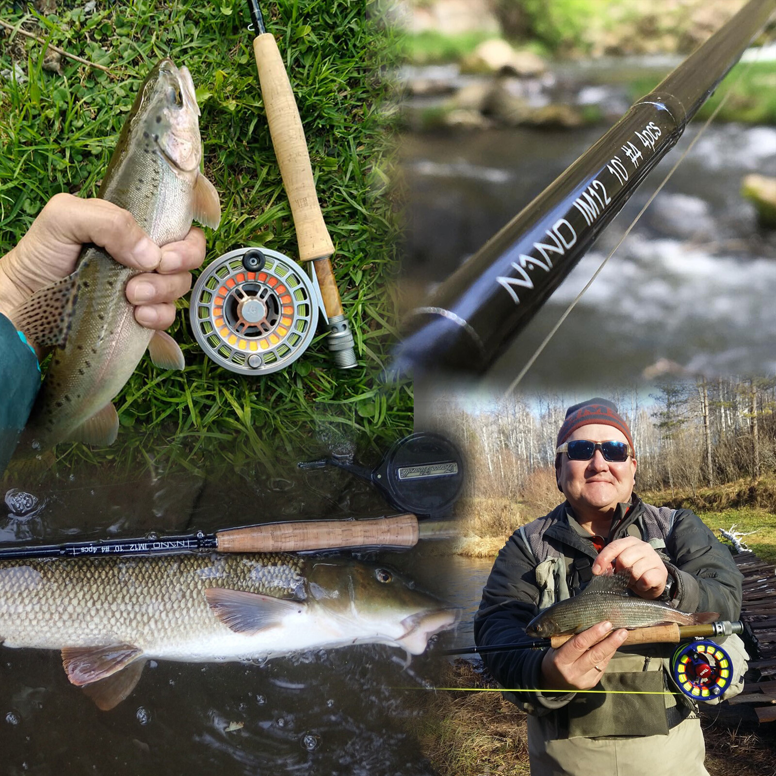 Maxcatch Nymph Fly Fishing Rod 10FT 3wt 4Pcs NANO IM12 Graphite Carbon Fast