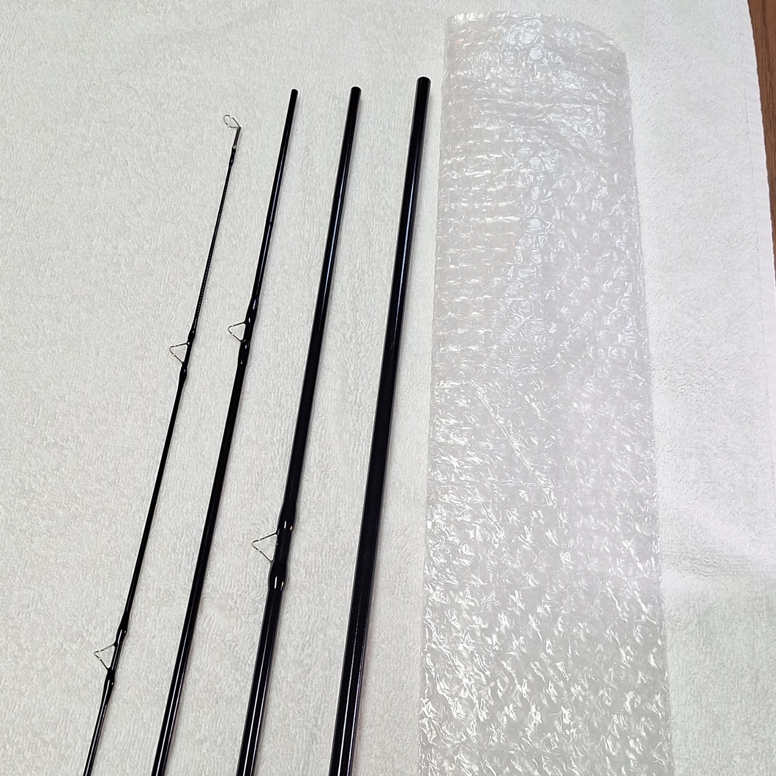 Premium Fishing Rod 4-Section 9′ , 5/6wt Black Carbon Fiber Graphite Fly Rod