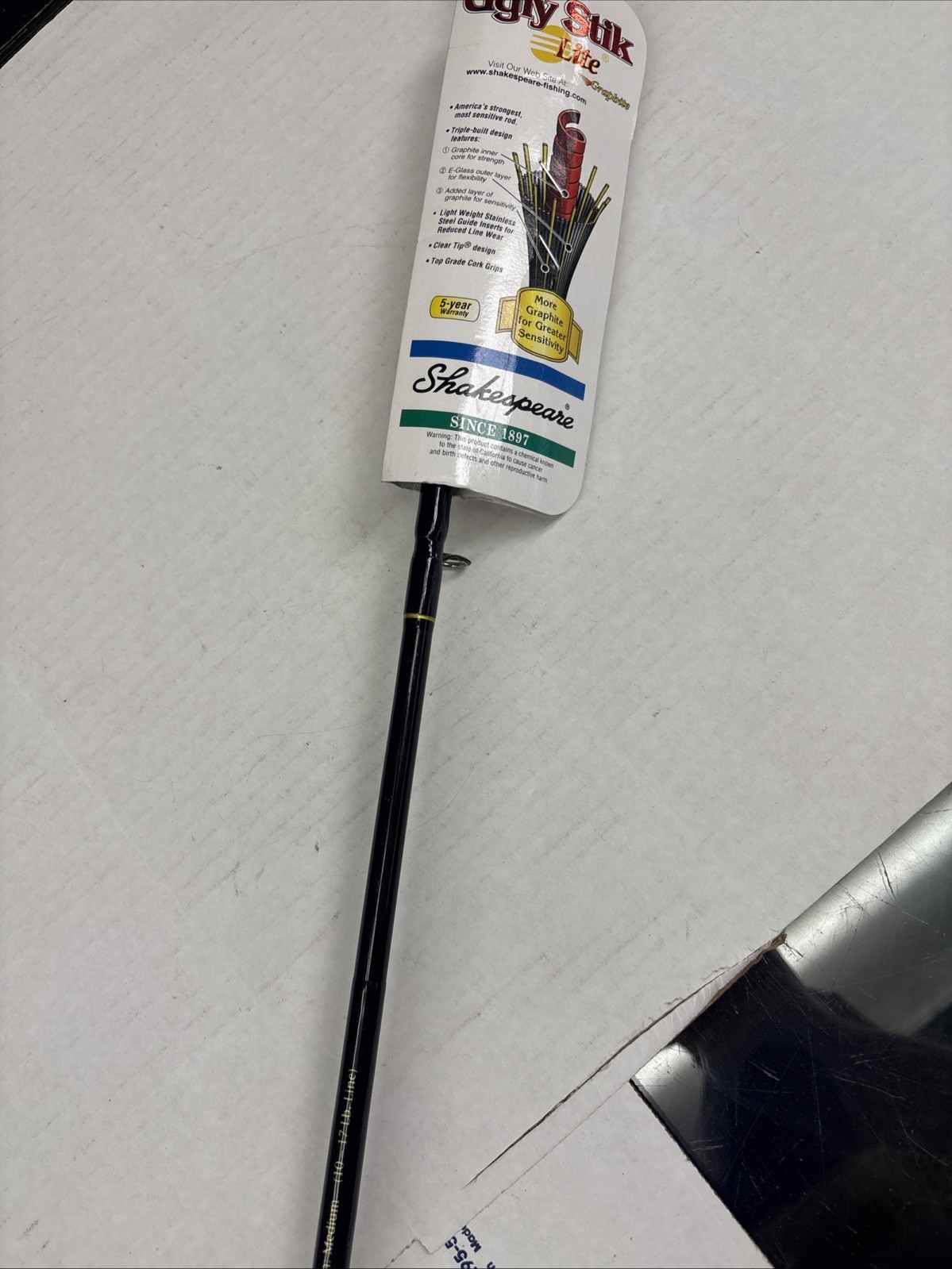 Ugly Stik Lite Graphite Shakespeare CA 1160-1M 6’0 Rod NOS