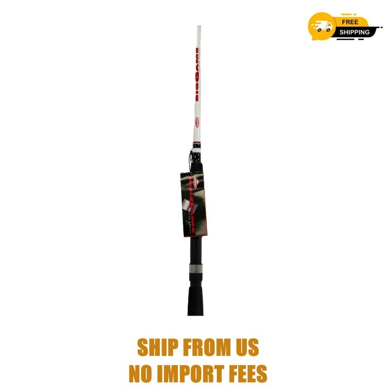 Berkley Big Game Spinning Rod, 8′ Medium Heavy Fishing Rod, 2 Piece