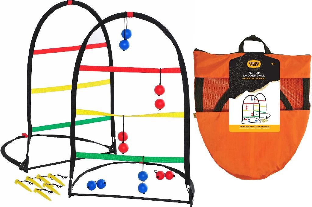GSI Outdoors Pop-Up Ladderball Set 2 Collapsible Targets with Bolas