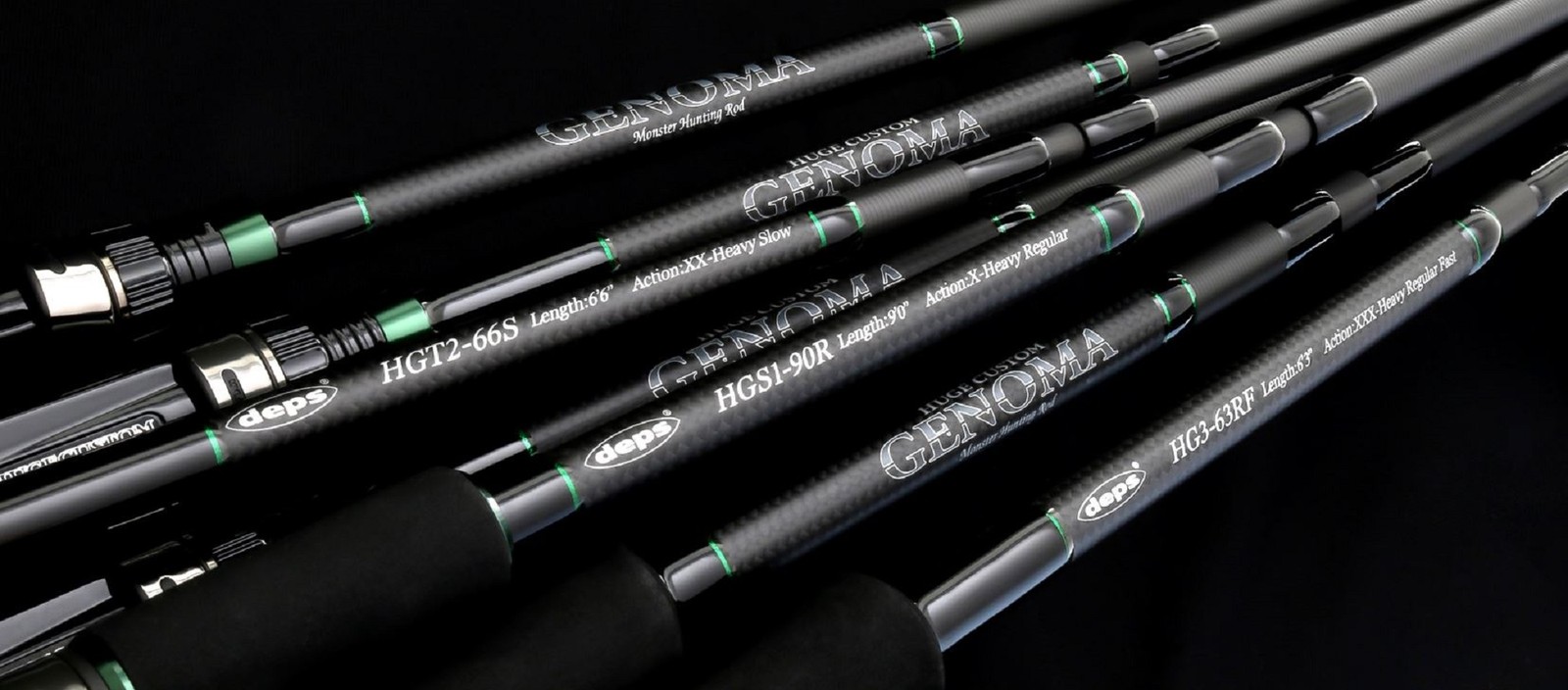 Deps Rod Baitcast Huge Custom Genoma HGT2-66S 3 piece (2773)