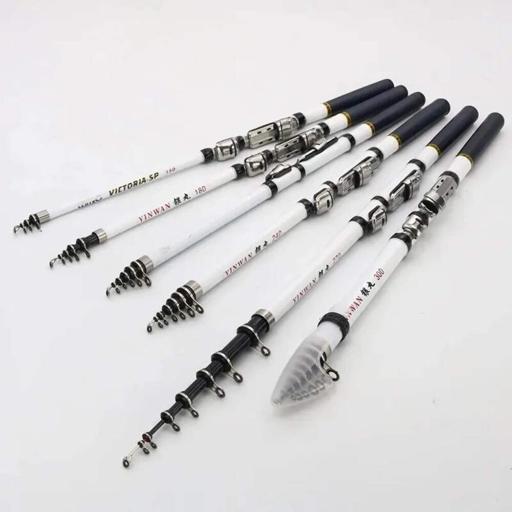 1.8m/2.1m/2.4m/2.7m/3.0m Telescopic Rock Fishing Rod Spinning Fly Carp Feeder Ca