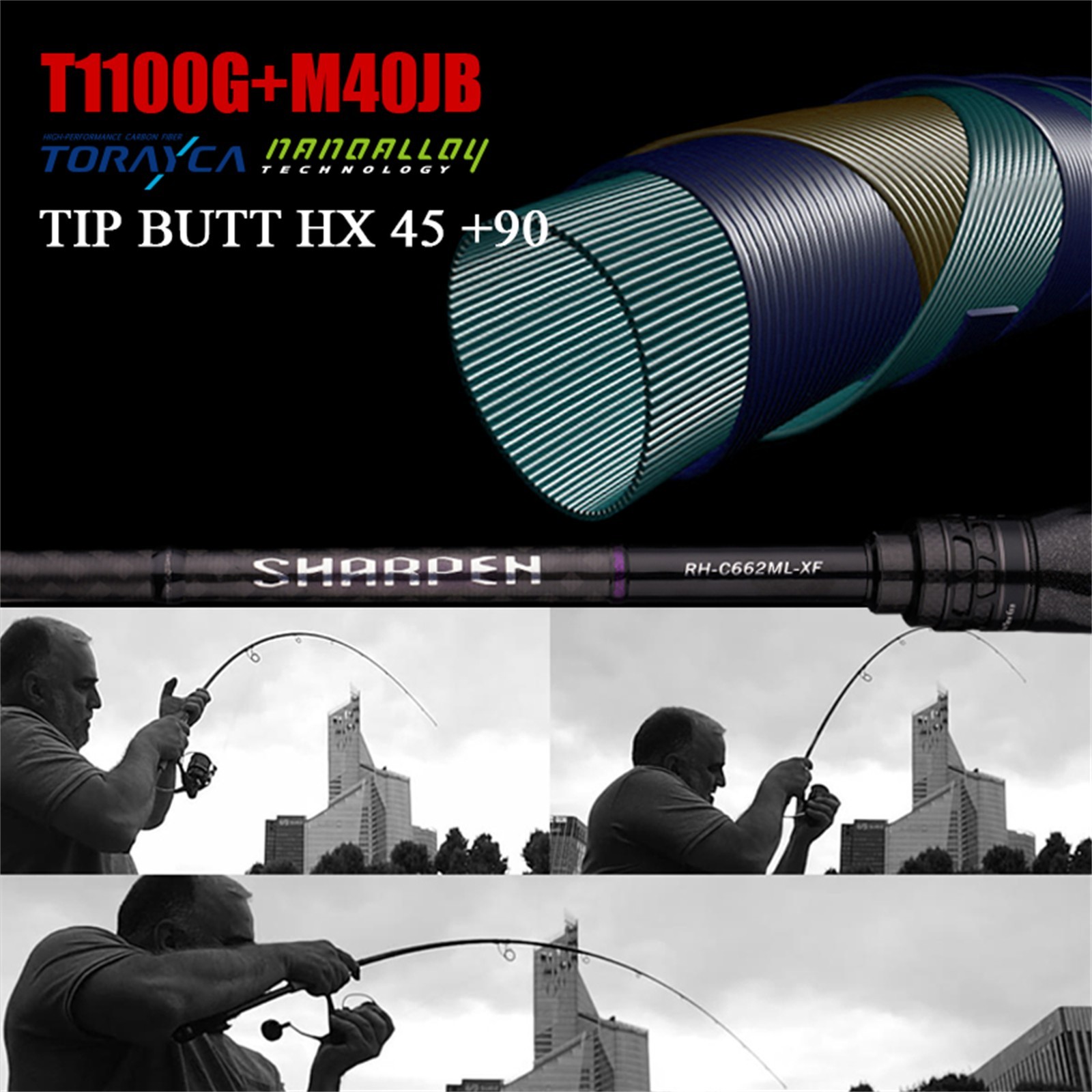 PURELURE SHARPEN RH-C765-805M-MF Casting Rod Travel