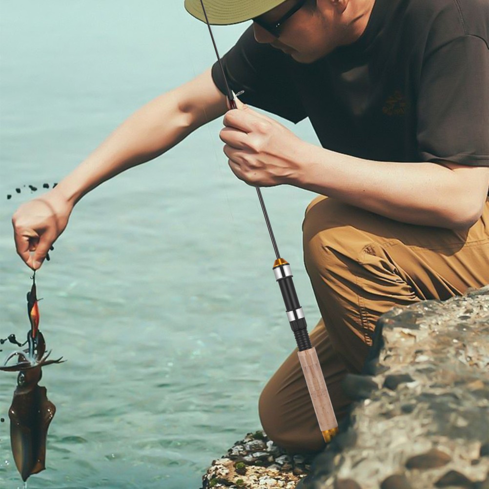 64cm Telescopic Fishing Rod Carbon for Winter Ice Fishing