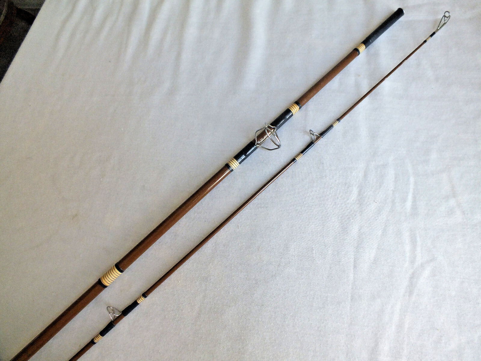 garcia conolon fishing rod 2452 med action spinning rod 2 piece 7′ ft live fiber