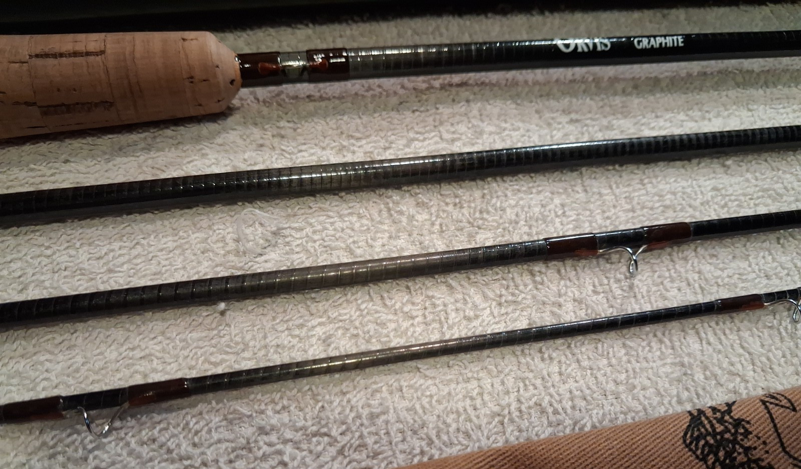 Orvis Fly Rod “All Rounder” Graphite 8′ 4pc 3-1/8 oz. 7 Line,Original Sock,Tube