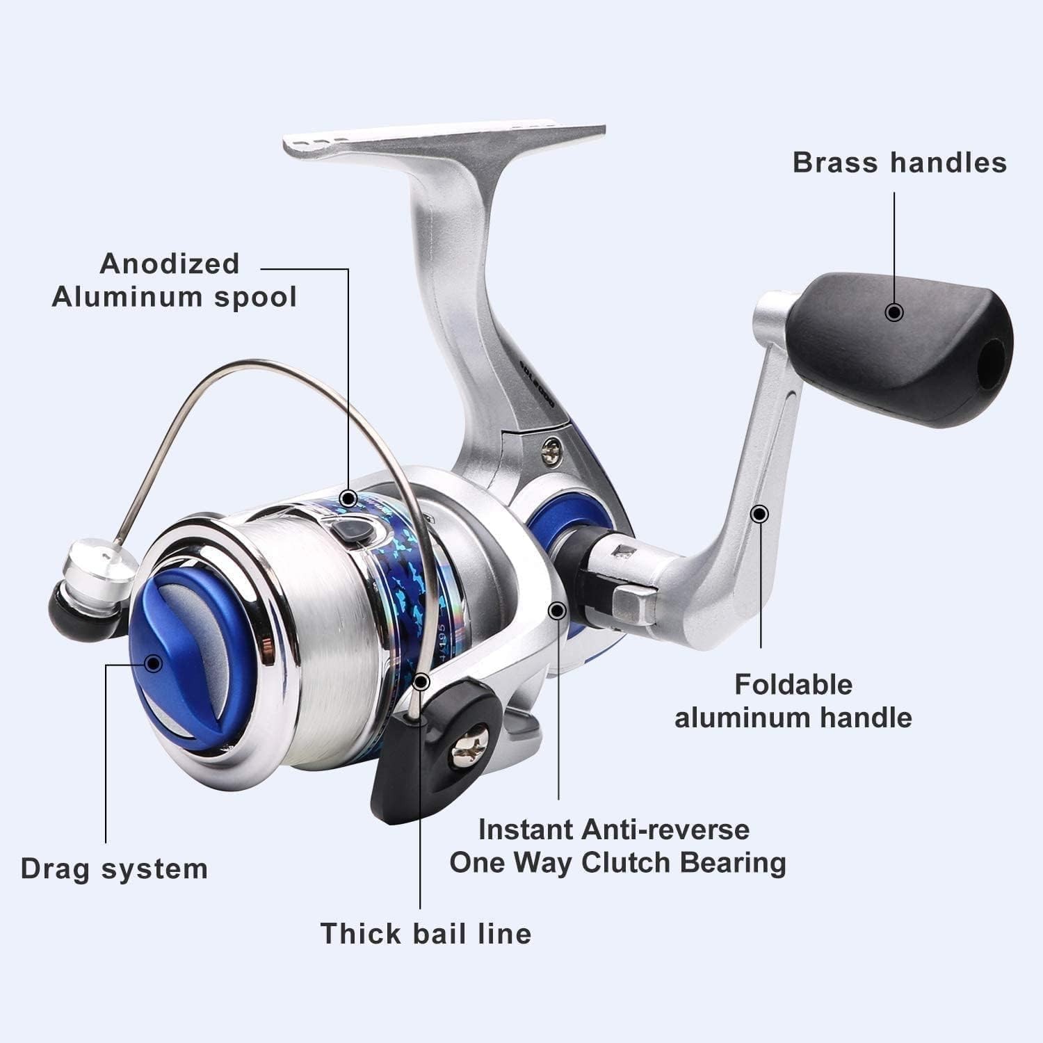 Mini Spinning Reel & Rod Combos with Telescopic Fishing Rod Reel Lures Fishin…