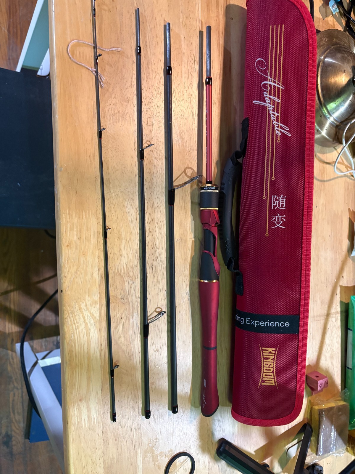 Kingdom 4 piece rod with case, 4-10 line weight, 6 foot long