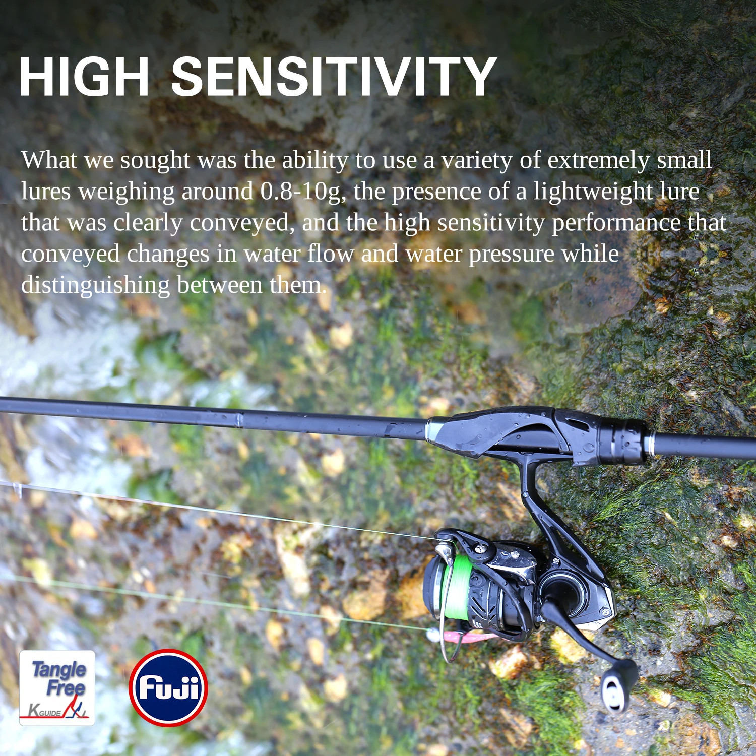 Spirit Fox 2.08M 2.28M 2.44M Light Game Fishing Rod S762L S802L FUJI 2 Section F