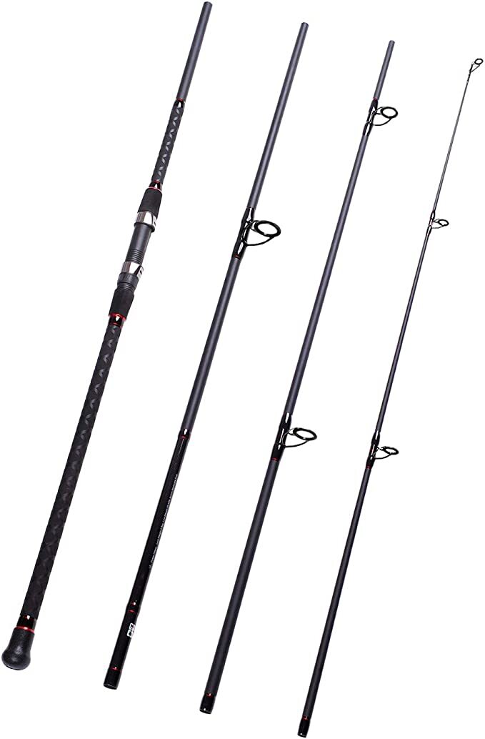 Surf Spinning Fishing Rod 4-Piece Graphite Travel Fishing Pole 11/13/15 Feet New