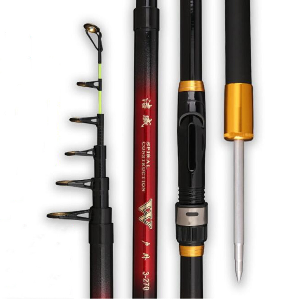 Portable Spinning Fishing Rod Travel Sea Pole Fishing Rods 2.1M-3.6M Saltwater