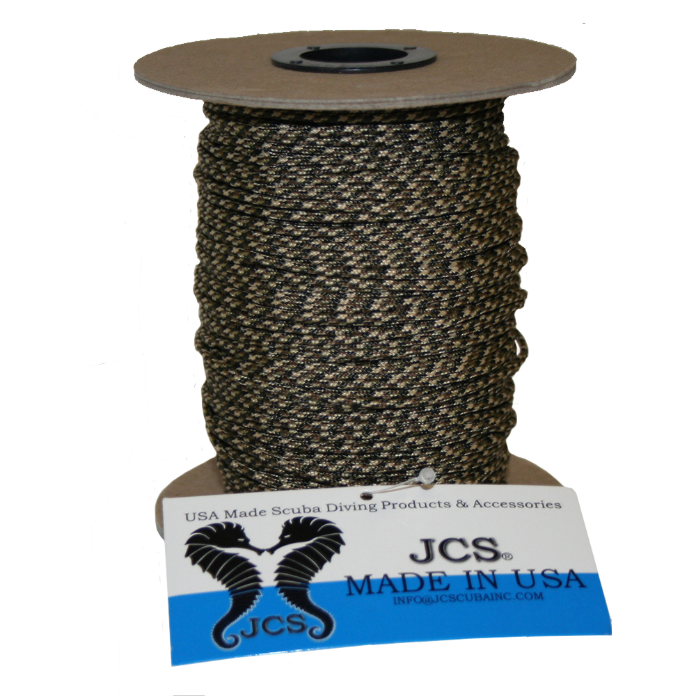 High Strength, Vectran Cord, Woodland Camo, 2.0mm Speargun Line, 300FT. Spool