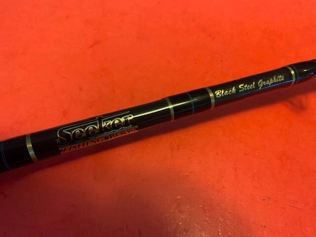 SEEKER BLACK STEEL GRAPHITE G 660H-6′ C 6 FOOT 30 TO 80 POUND RATED FISHING ROD