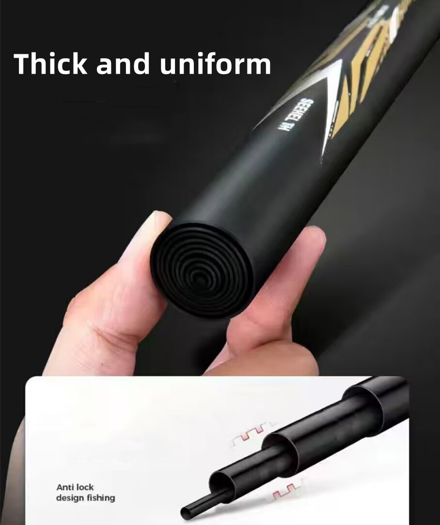 Telescopic Fishing Rod Carbon Fiber Ultra Light Spinning 2.7M-9M Stream Hand Rod