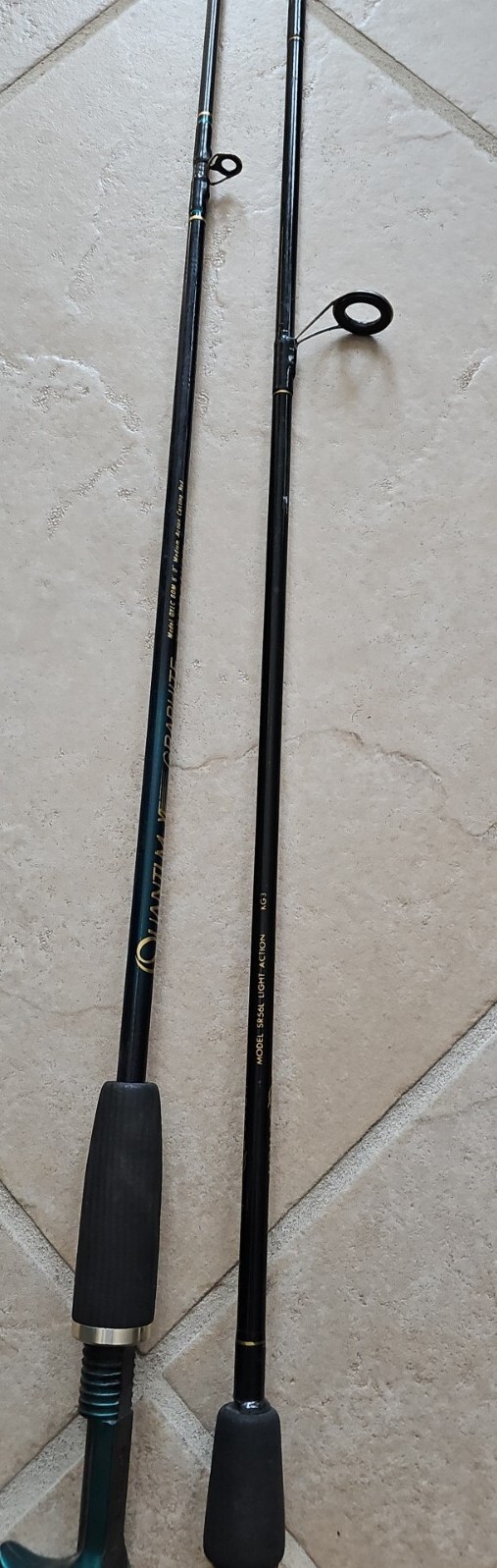 2 RODS QUANTUM XL GRAPHITE MODEL QXLC 60M 6′ MED. ACTION CASTING ROD 1 PC.