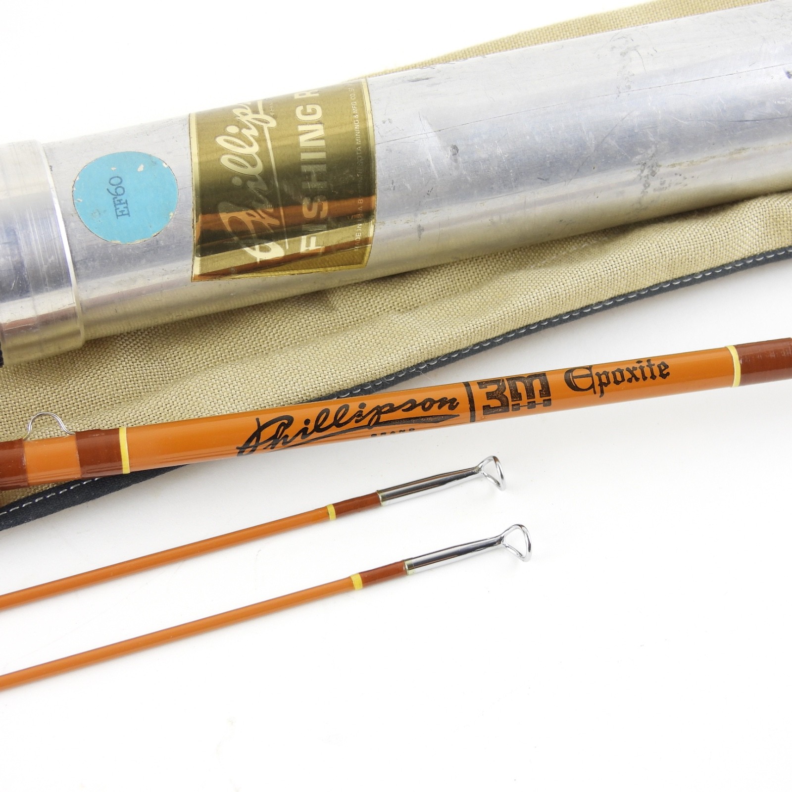 Phillipson Epoxite EF60 Fiberglass Fly Rod. 6’. 6wt. 2-Tips. W/ Tube & Sock.