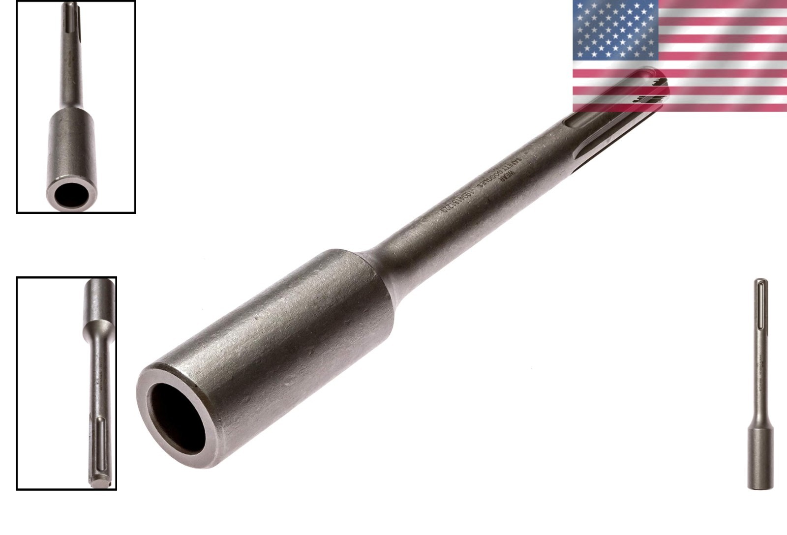 SDS Max Ground Rod Driver in Hardened Steel – 3/4″ & 5/8″ Compatibility
