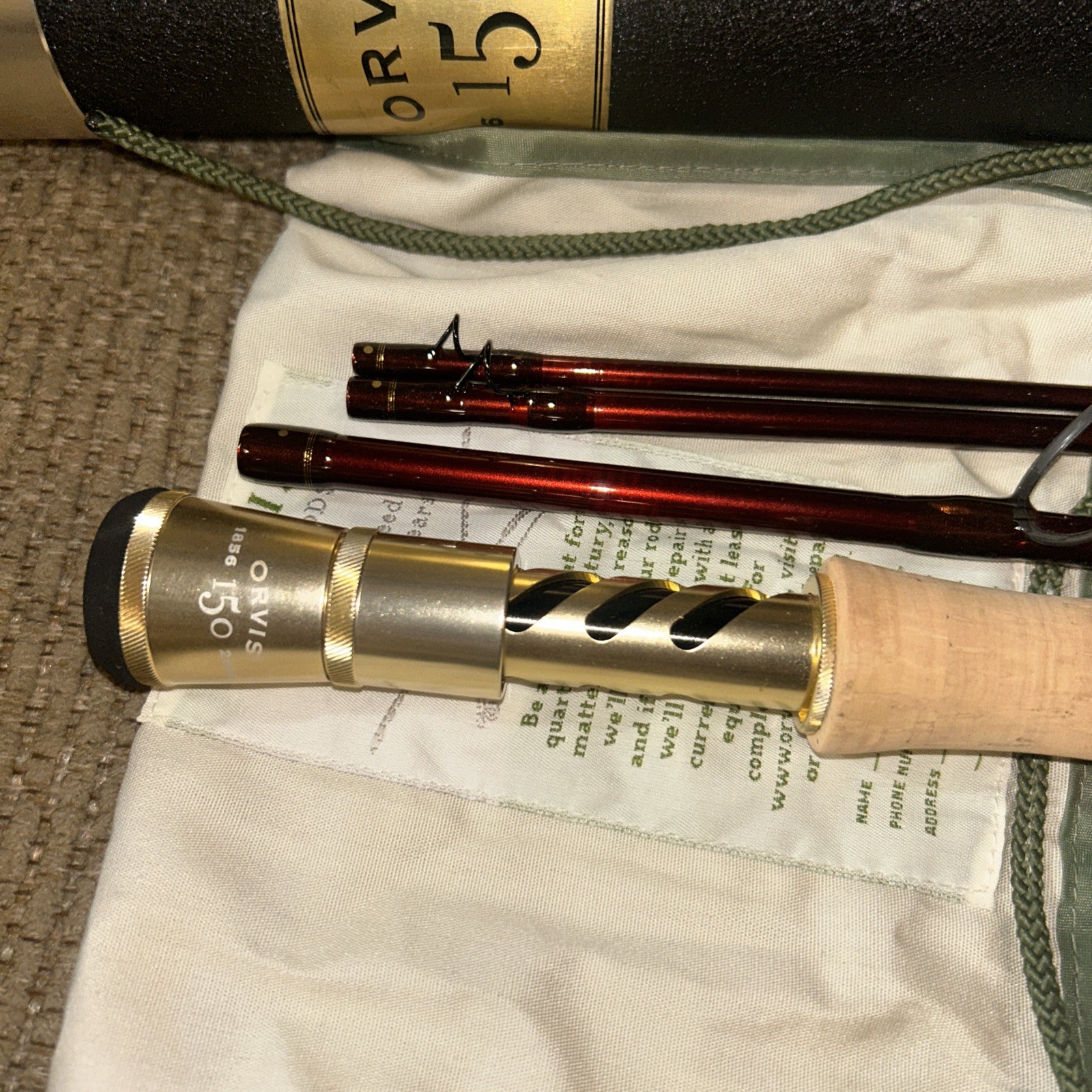 Orvis Zero Gravity Mid-Flex 7.5 9’ Wt 4.375 Oz. 8wt Line Fly Rod w/Tube & Sock