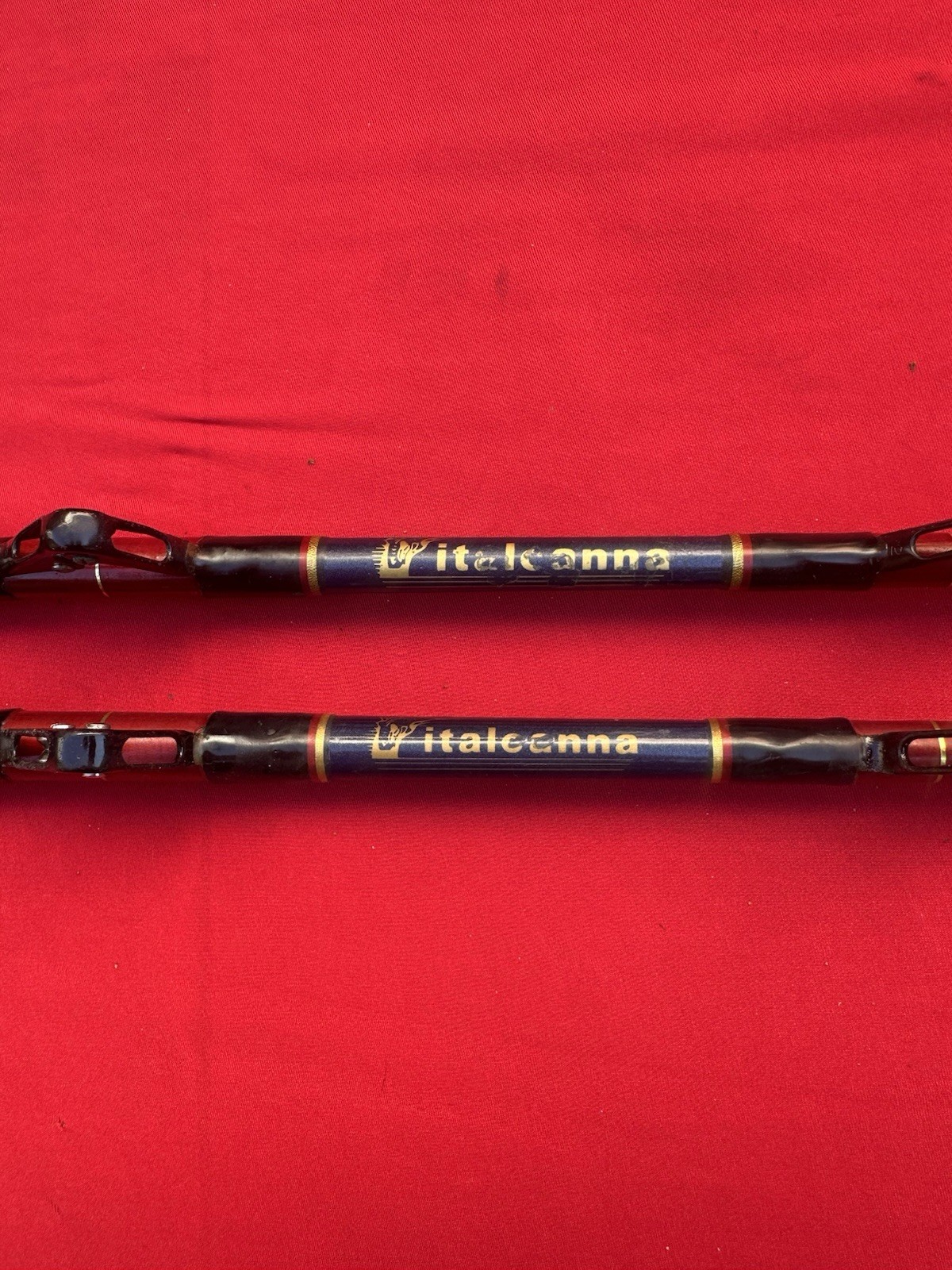 Pair of Italcanna 20-50 and 50-80lb. Premium Standup Roller Rods – Made in Italy