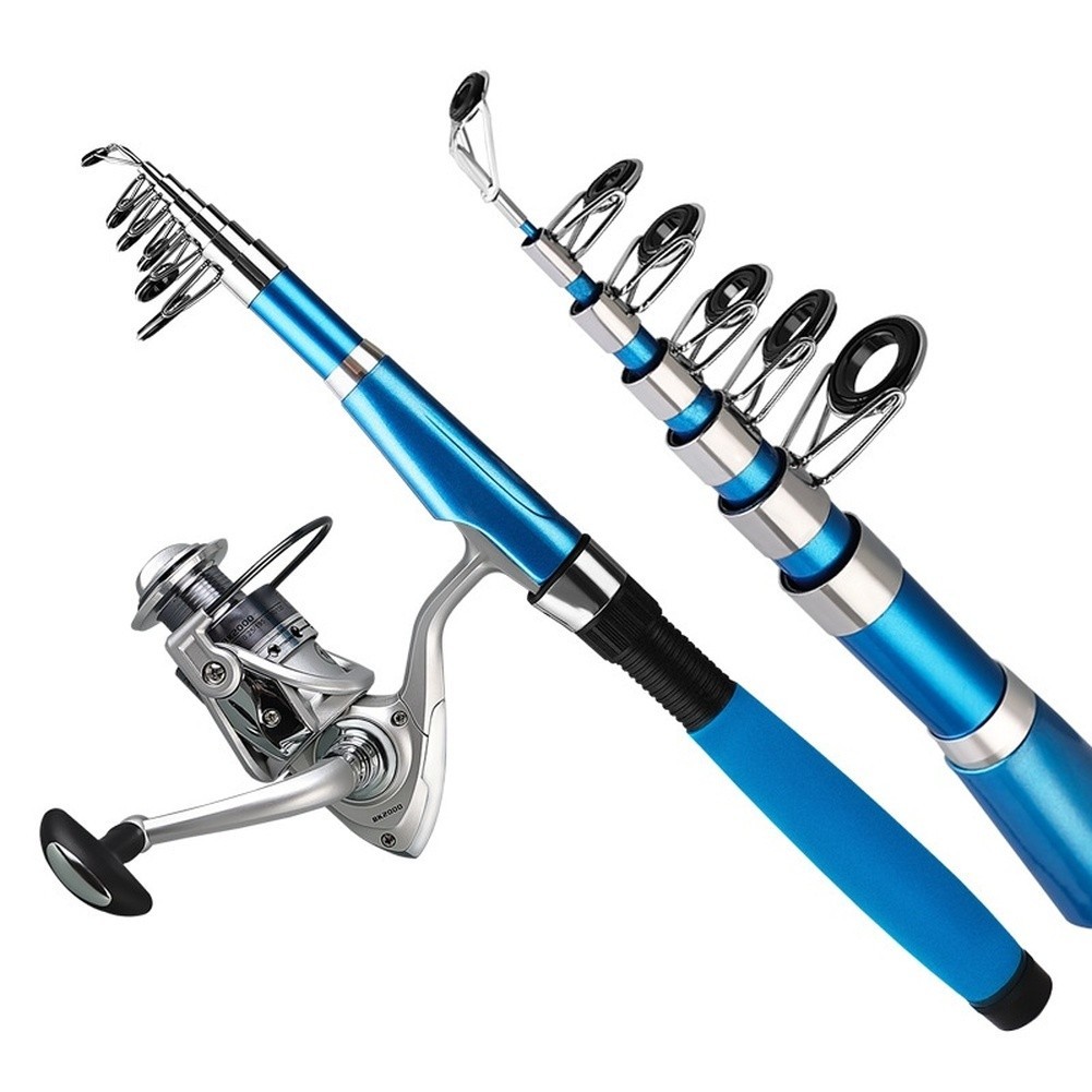 Compact Telescopic Sea Fishing Rod 18m 21m Fiberglass Casting Rod for Beach