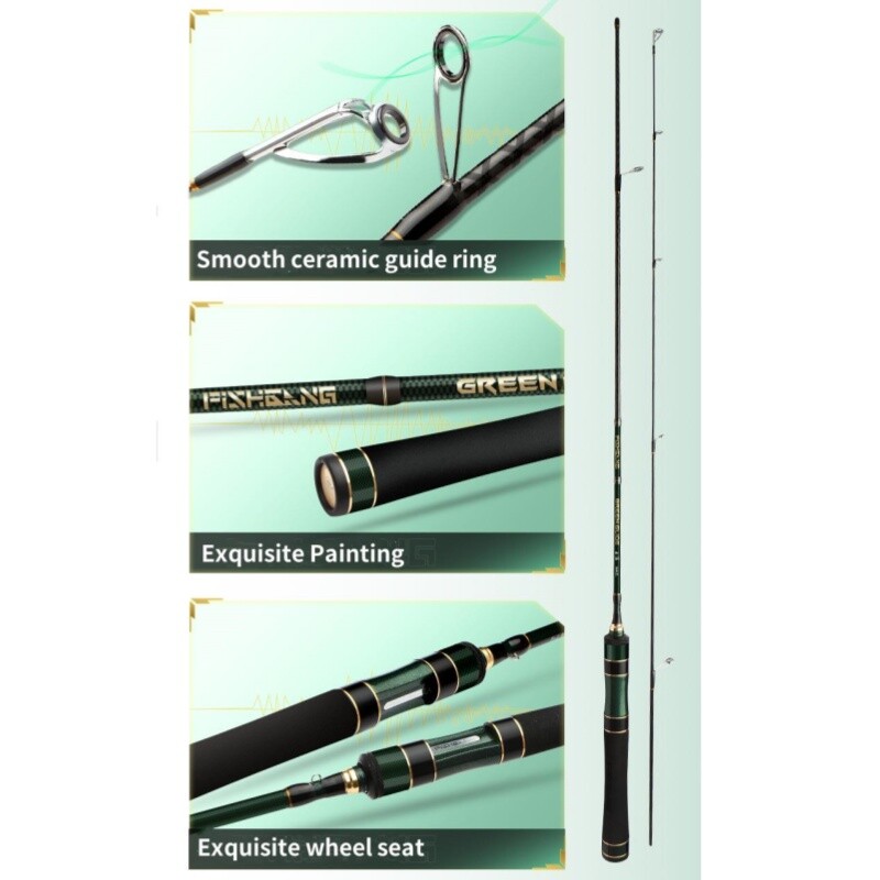 Carbon Fiber Lure Fishing Rod Spinning Casting Rod 1.68m 1.8m Fishing Pole Fast