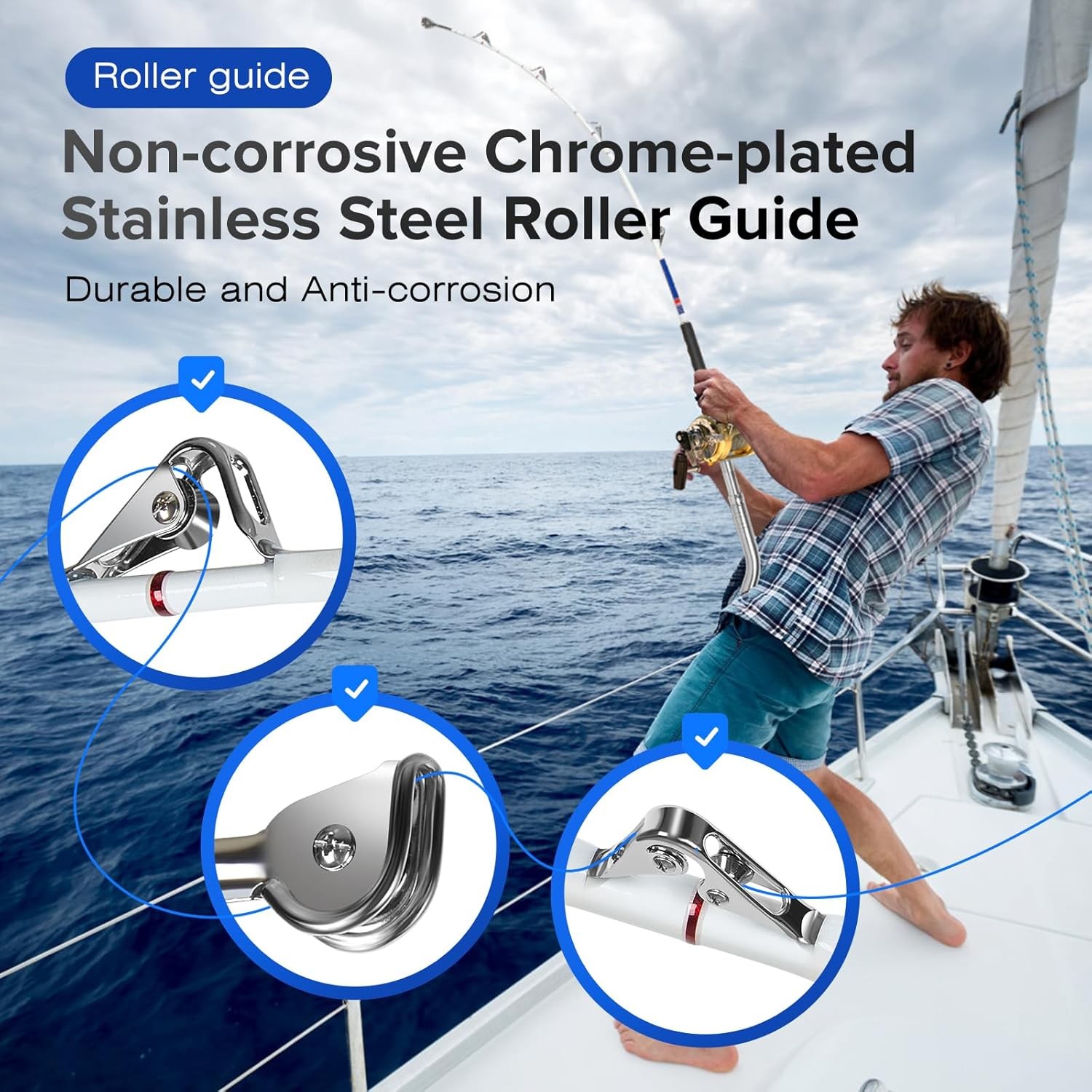 Trolling Rod Saltwater Offshore Big Game Fishing Rod Conventional Boat Rod with